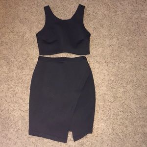 Black two piece crop too and skirt